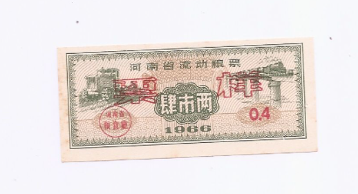 1966年的衡陽市流動糧票